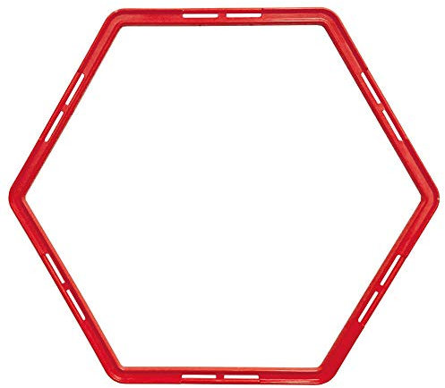 Cawila Lot de 6 échelles de coordination Hexa-Hoops Rouge