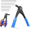 Lot de pinces à riveter avec foret HSS et 100 rivets aveugles en 4 tailles (2,4/3,2/4,0/4,8 mm), kit d'outils de rivetage pour meubles, voiture, bateau, projets de bricolage – Avec pince à rivets pop