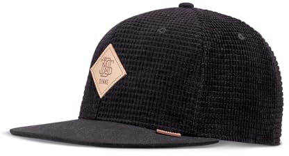 Djinns 6P SB Waffle Cord Keps Damer/Herrar - snapback cap basebollkeps flat brim hatt Snapback, med skärm Vinter höst-vinter - One Size svart