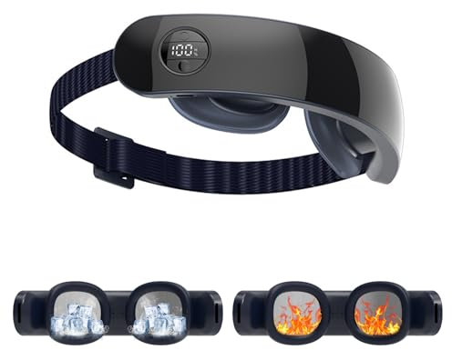 Augenmaske mit Wärme, Kühlung und Kontrasttherapie, Drahtlos Geräuschlos Kalte Beheizte Augenmask zur Linderung von Augenbelastung Trockenes Auge und Verbesserung des Schlafens