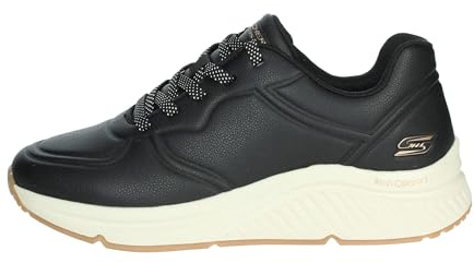 Skechers Bobs Arch Comfort BLK Black Womens Lacing Shoes 117560