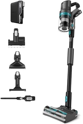 Vax HomePro Detect Pet-Design Cordless Stick Vacuum Cleaner, Debris Detect, HairWrap Resist, FlexiClean Pole, Motorised Pet, Stair and Crevice Tools, Up to 45 min Runtime, Graphite and Teal, CLSV-HPTC