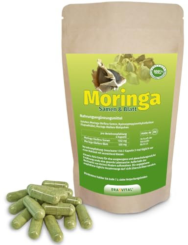 Moringa Samen und Pulver verkapselt vegan (60 stück (1er Pack))