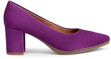 miMaO Zapatos Violetas de Mujer cómodos tacón Medio Ante, EU 38