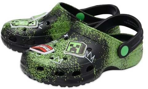 Minecraft Boys Girls Kids Clogs Childrens Summer Slip On Sandals Size 11-2 | Official Licensed Design Lightweight EVA Comfort
