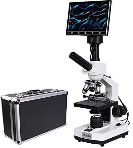 Mikroskop, 7-tums LCD 1500X Biologiskt HD-kikarmikroskop Professionellt laboratoriespermierzoom USB 5MP Elektronisk digitalt okular TV-typ