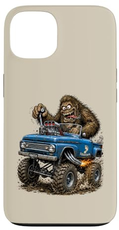 Drôle Bigfoot Camion Tout-Terrain Sasquatch Vintage 4x4 Cartoon Coque pour iPhone 13