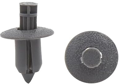 sourcing map 50 Pièces Plastique Trou 8mm Type Bouton Poussoir Porte Fixation Rivet Broche Bouclier Gris Agrafes