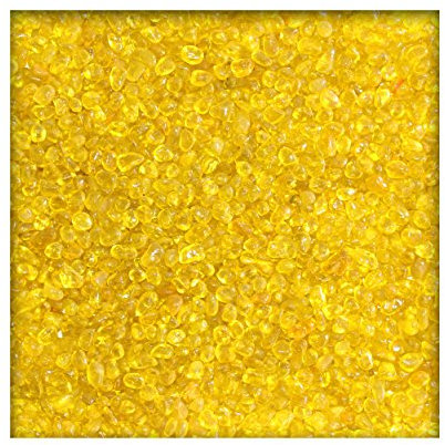 Kieskönig 1 kg Glaskies Glasgranulat Streudeko Tischdeko Dekosteine Glasdeko Nuggets 6-9mm Gelb