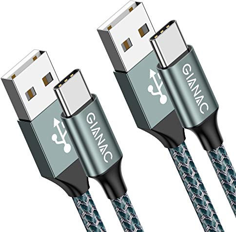 Câble USB C [1M, Lot de 2] 3.1A câble usb c charge rapide en Nylon Tressé Chargeur USB C Connecteur pour Samsung Galaxy S21 S20 S10 S9 S8,Note 10 9,Huawei P30 P20 P10 Mate30,Google Pixel