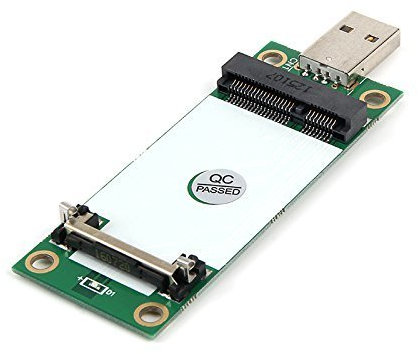 LeHang Mini PCIe Tarjeta WWAN a USB Adaptador Ranura de SIM, Mini PCI Express WWAN/LTE / 4G Convertidor de probador de módulos, Soporte 30 mm 50 mm Tarjeta de Red de área Amplia inalámbrica