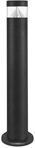 Long Life Lamp Company Modern LED Bollard Post Light Outdoor Garden Pathway Lighting Cool White Stainless Steel Black Finish IP44 240v ZLC304CW