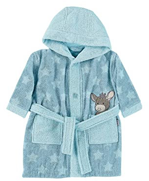 Sterntaler Unisex Baby Bademantel Emmi Bathrobe, Mittelblau, 110-116