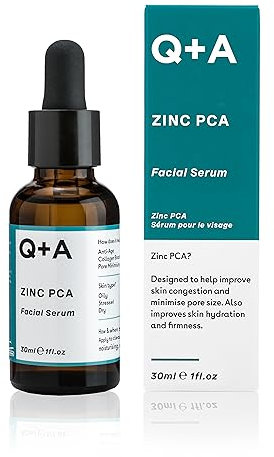 Q+A Zink PCA Gesichts Serum. Ein Gesichts-Serum, das Poren verfeinert und den Zellumsatz verbessert. 30 ml