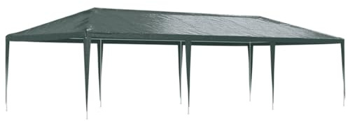 vidaXL Profi Partyzelt UV-beständig Wasserbeständig Pavillon Festzelt Gartenpavillon Gartenzelt Garten Zelt Bierzelt 4x9m Grün 90g/m²