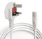 TRD White Figure 8 Power Lead - 2 Pin Mains Cable IEC C7 UK Plug for Printer, Laptop Charger, TV Power Cable Compatible With PS4, PS5, Xbox Series X, Samsung, Sony, LG, Panasonic (3M)