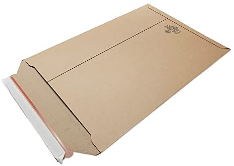 verpacking 40 Versandtaschen Karton 330 x 490 mm DIN A3 Premium Qualität Braun Wellpapp Versandtasche Kartonversandtasche