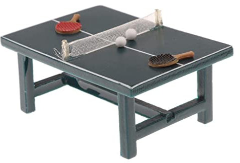 perfk 1/12 Puppenhaus Puppenstube Miniatur Puppenmöbel Pong Sport Spiel Set