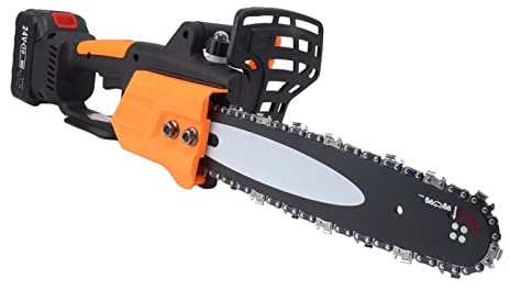 Electric Chainsaw, Self Sharpening Cordless Chainsaw 12in Chain for Wood Cutting (US Plug)