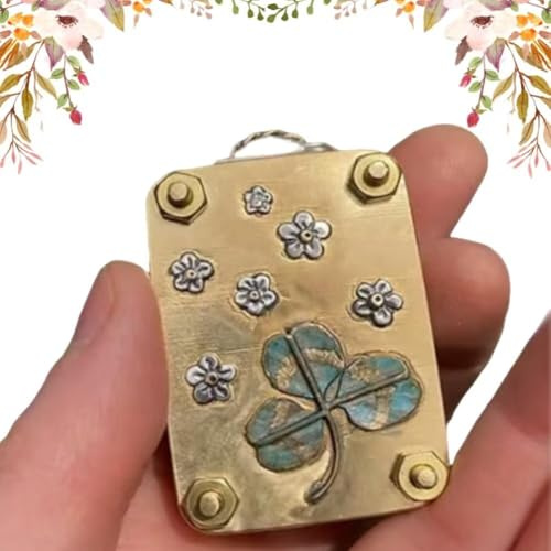 BOSENIYU Mini kit di pressa per fiori, kit di conservazione in metallo per gli amanti dell'arte e dell'artigianato (fiore trifoglio)