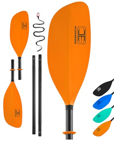 OCEANBROAD 4 Pieces Kayak Paddle 90.5in/230cm Carbon Fiber for Kayaking