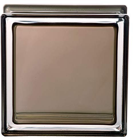 Bloque de Vidrio Metalizado Agata Liso Mendini, 19 X 19 X 8 Cm