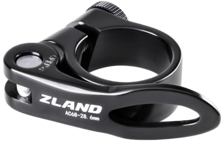 TRIWONDER Cykelstolsklämma Aluminiumlegering Sätesrörsklämma Snabbfrigörande Klämma för Cykel Mountain MTB (01 Svart, 28,6 mm)