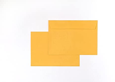 25/50/100x Briefumschlag DIN C6 Fensterlos (25 Stk, Orange)