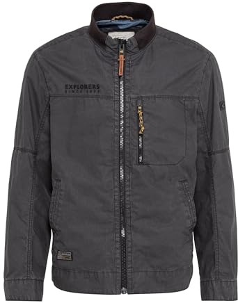 camel active Herren Leichter Blouson aus Baumwolle im Washed Look Schwarz, menswear-60