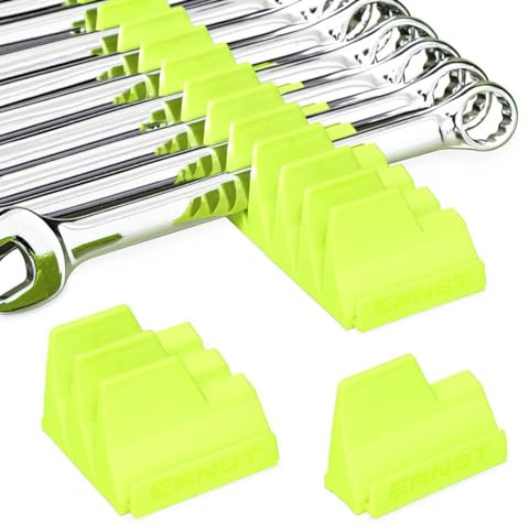 Ernst Manufacturing Wrench Pro Wrench Storage for 20 Wrenches with Anti-Slip Cleats - Hi-Viz - Made in USA
