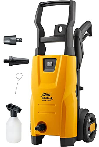 WAP by Nilfisk 128470980 Aqua 1100.2 Hochdruckreiniger, Click&Clean Zubehörwechsel, 110 bar, max. 440 l/h, Anti-Drill-System, Aluminiumpumpe