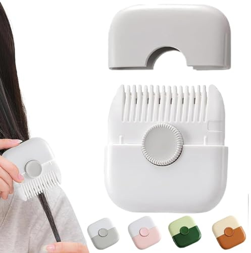 DAZANJA 2 in 1 Split Ends & Bangs Trimmer - Dual-Side, Multifunctional Mini Manual Hair Trimmer - Blade Replaceable & Adjustable (Gray)