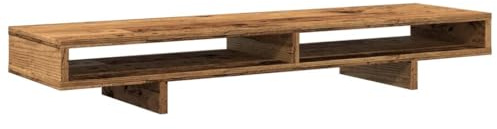 vidaXL Skärmställ åldrat trä 100x27x15 cm konstruerat trä