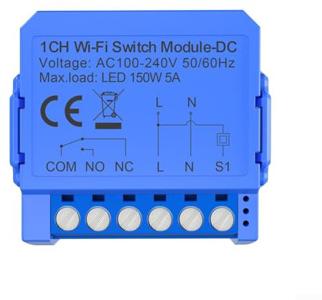 Mini module de bricolage Tuya Smart Light Switch Wifi Zero-Contact Dry Connect Interrupteur intelligent basse tension pour la plupart des boîtes d'installation (AC 110 V-240 V)