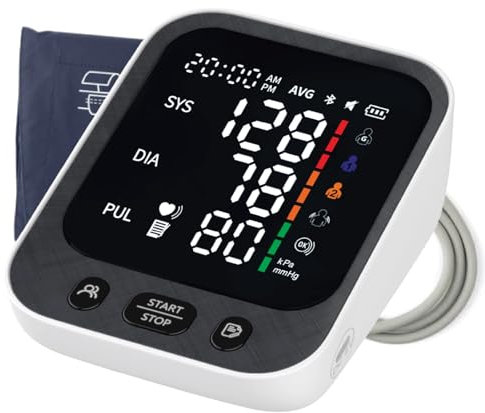 Blood Pressure Monitors Large Cuff Blood Pressure Machine CE Approved UK, Automatic Upper Arm BP Machine for Home Use 3.7 in LED Backlit Adjustable Large Font Screen,Cuff 8-17 Inches UK Based Supplier