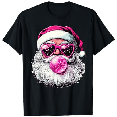 Lunettes de soleil roses vintage rétro Père Noël Bubble Gum T-Shirt