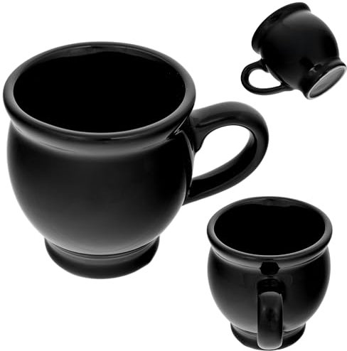 KADAX Tazza in gres porcellanato, 250 ml, per vin brulé, tazza in gres porcellanato, tazza da caffè in ceramica, tazza da tè, tazza da caffè, tazza in ceramica (nero)
