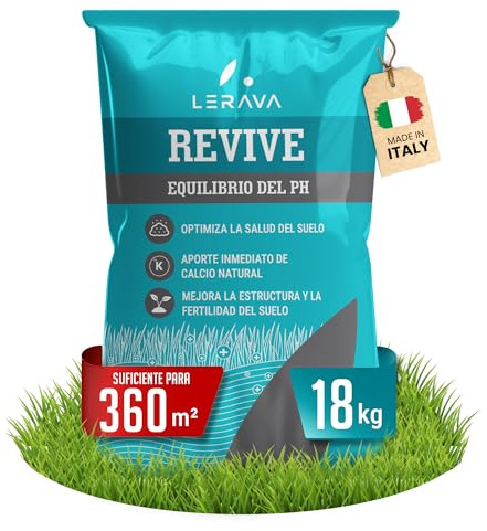 LERAVA Revive (18 kg) - Calce per prato per equilibrio pH ottimale - ammendante per migliorare struttura e fertilità del suolo - apporto naturale di calcio per un prato sano e resistente