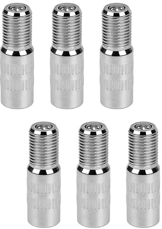 Juego De Extensión De Válvula De 6 Piezas Para Válvulas De Automóvil, Adaptadores De 27 Mm Para Válvulas Estándar, Cobre Con Superficie Niquelada, Fácil De Instalar, Para Inflado De Neumáticos