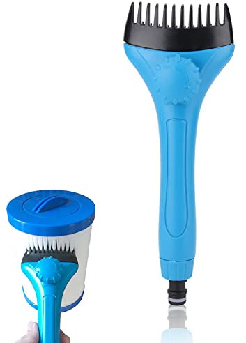 HERCHR Filtro detergente per filtri Spa, Strumento per la pulizia del filtro della cartuccia per piscina, spazzola filtro Hot Tub, Spazzola per La Pulizia della Piscina