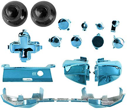 Full Button Set für One,Bumpers Triggers Buttons D-Pad LB RB LT RT ABXY Tasten für One Slim Controller(Blau)