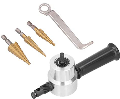 Roditrice a Doppia Testa, Taglierina per Lamiera con Attacco per Trapano in Acciaio Ad Alta Velocità in Lega di Alluminio, Perfetta per il Taglio di Curve Diritte e Circolari