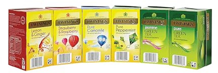 Twinings Infusions Fruit Green Variety Pack 6 x 20 Assorted Individually Wrapped Tea Envelopes (120 tea envelopes)