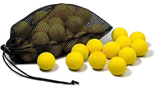 JAYA Paquete de 12 pelotas de golf de espuma, sensación realista y vuelo limitado, suaves para entrenamiento en interiores o exteriores