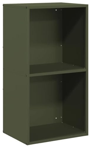 vidaXL Olive Green Firewood Rack - Cold-Rolled Steel Indoor/Outdoor Log Holder 40x30x75 cm Keeps Firewood Dry & Neat