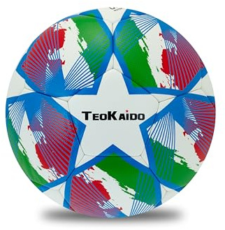 Teorema Giocattoli, Pallone da Calcio Taglia 5, Palla Calcio per Bambini e Adulti, Design Italia, Ideale per Allenamento e Gioco Amatoriale, Pallone in PVC 21 cm di diametro
