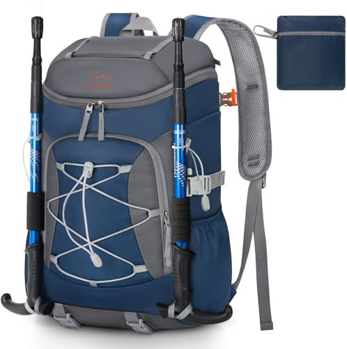 RAINSMORE Sac à Dos Randonnée 40L Ultraléger Pliable Sac à Dos Homme Femme Imperméable Grande Sac a Dos Voyage pour Trekking Sport Camping