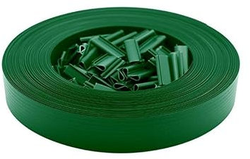 Hooma - Kit de láminas de PVC (300 m x 4,7 cm, 600 clips para panel de malla de alambre de vallas rígidas, color verde