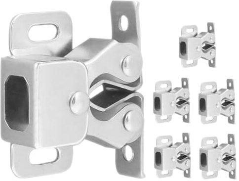 HOUDERCO 6piezas Pestillos De Puerta Bola Metálica Para Gabinetes Pestillos De Resorte Para Puertas De Muebles Cierres Para Armarios y Closets Diseño Antirruido y Duradero