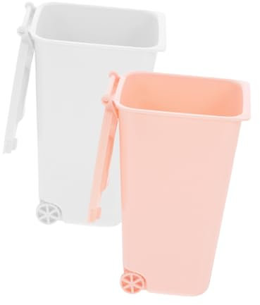 Gadpiparty Cestino per Rifiuti Scrivania Mini 2 Pezzi Cestino Organizer Tavolo Compatto per Ufficio e Casa